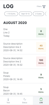 Applied filters